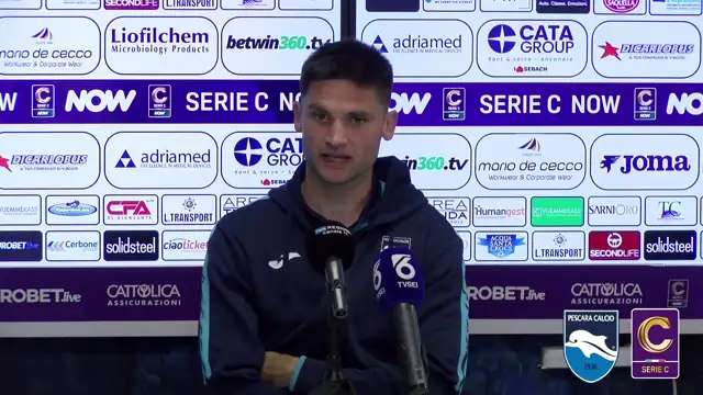 FILIPPO PELLACANI NEL POST PARTITA PESCARA - GUBBIO