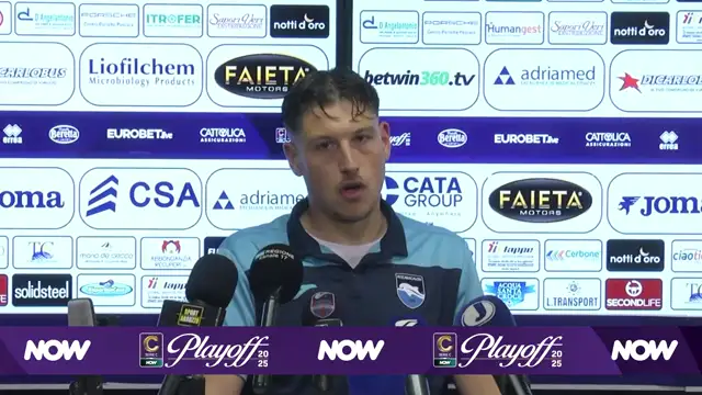 RICCARDO TONIN NEL POST PARTITA PESCARA CATANIA