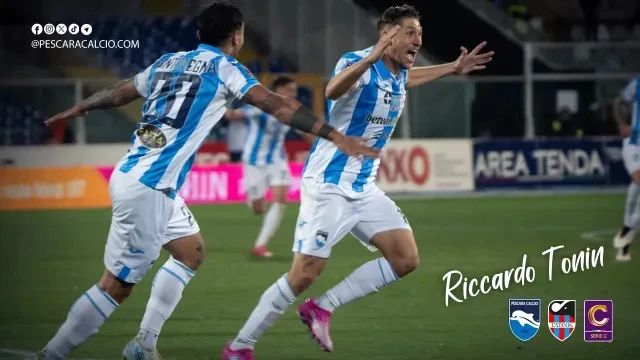 RICCARDO TONIN NEL POST PARTITA PESCARA CATANIA