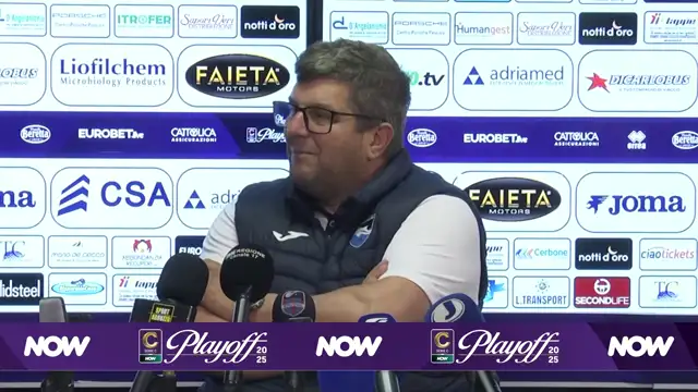 MISTER SILVIO BALDINI NEL POST PARTITA PESCARA - CATANIA