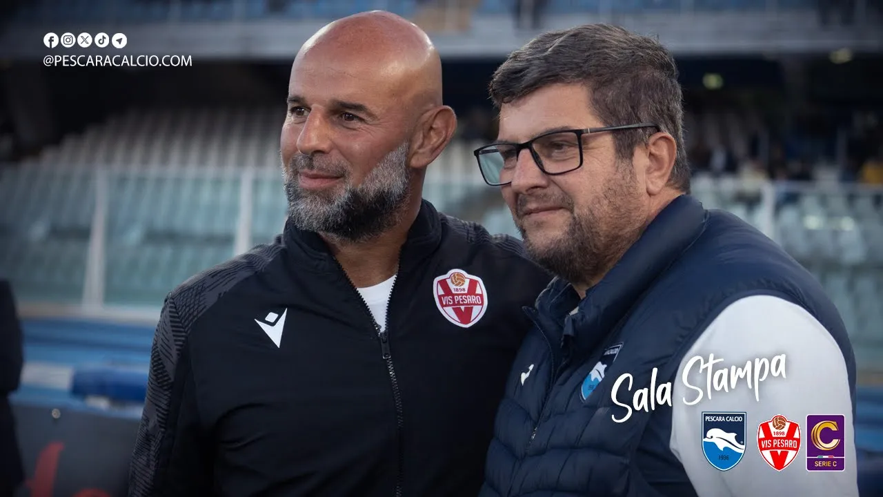 BALDINI VS STELLONE NEL SALA STAMPA PESCARA - VIS PESARO