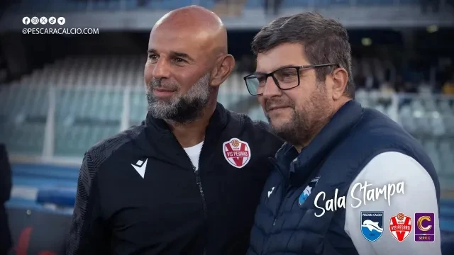 BALDINI VS STELLONE NEL SALA STAMPA PESCARA - VIS PESARO