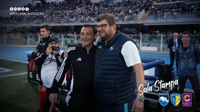 Sala Stampa Pescara - Audace Cerignola Mister Silvio Baldini