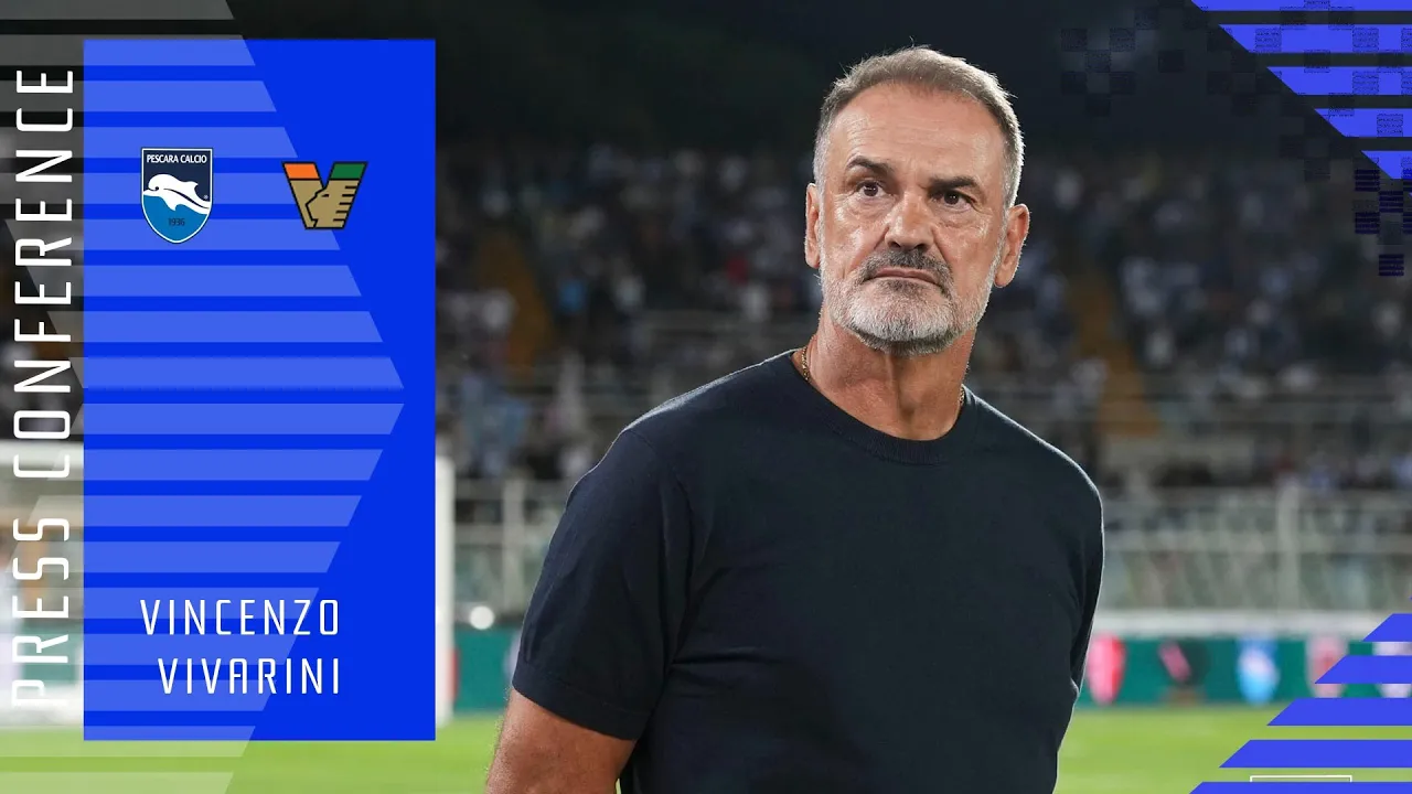 MISTER VIVARINI NEL PRE-GARA PESCARA - VENEZIA