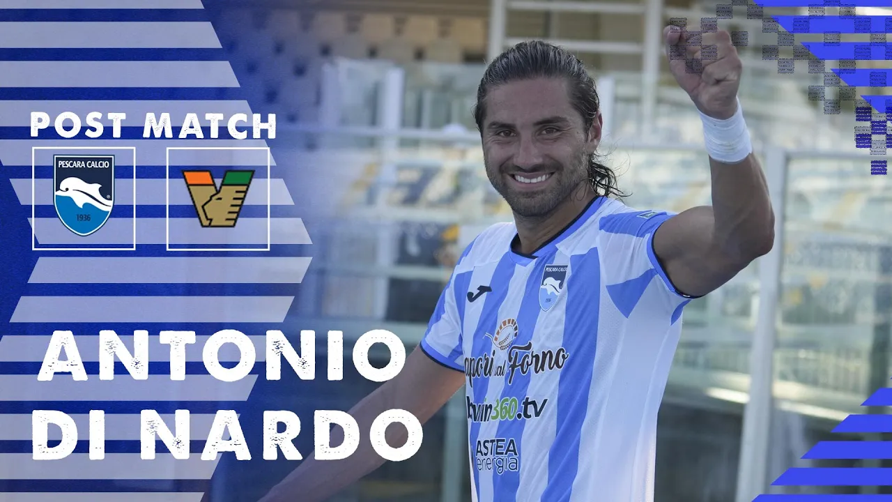 Antonio Di Nardo nel post partita Pescara - Venezia