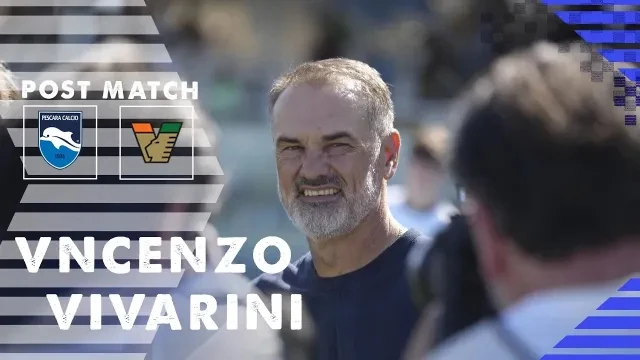 Mister Vincenzo Vivarini al termine di Pescara - Venezia