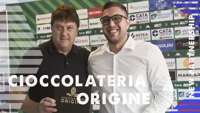 ORIGINE CIOCCOLATERIA E PESCARA CALCIO INSIEME PER “NUTRIRE IL TALENTO”