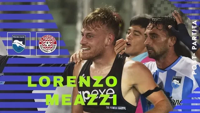 LORENZO MEAZZI NEL POST PARTITA PESCARA SUD-TIROL