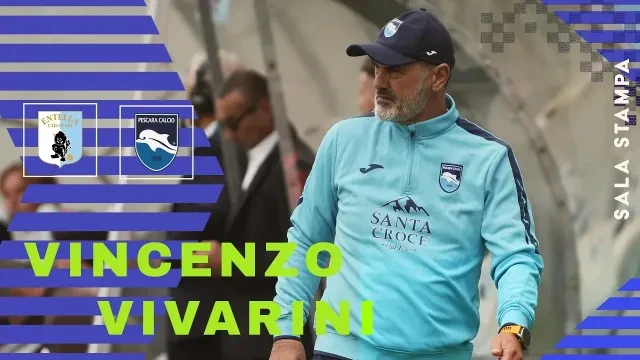 MISTER VIVARINI NEL SALA STAMPA V-ENTELLA-PESCARA