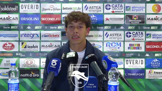 Leonardo Graziani nel post partita Pescara - Avellino