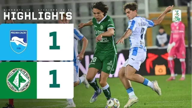 Pescara-Avellino 1-1 | Capellini risponde a Šimić: pareggio all’Adriatico | HIGHLIGHTS Serie BKT