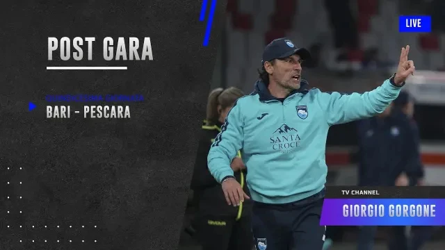 MISTER GORGONE NEL POST PARTITA BARI - PESCARA