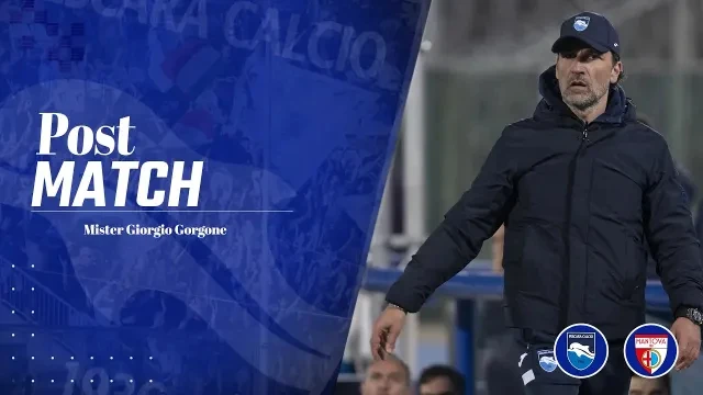 Mister Giorgio Gorgone al termine di Pescara - Mantova