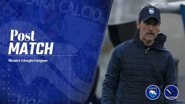 MISTER GORGONE NEL SALA STAMPA PESCARA - PALERMO