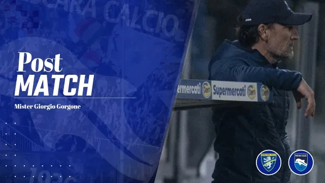MISTER GIORGIO GORGONE NEL POST PARTITA FROSINONE - PESCARA