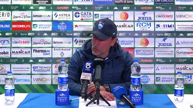 MISTER GIORGIO GORGONE NEL POST PARTITA PESCARA - BARI