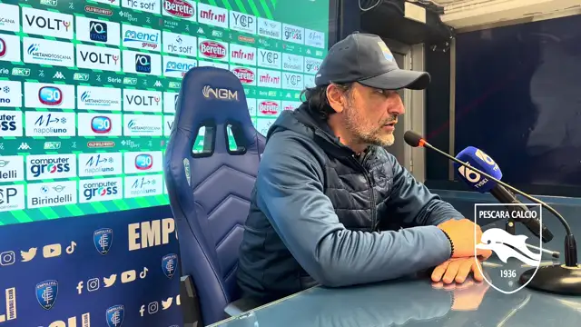 Mister Gorgone nel post partita Empoli - Pescara