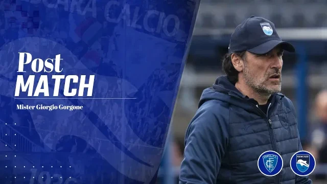 Mister Gorgone nel post partita Empoli - Pescara