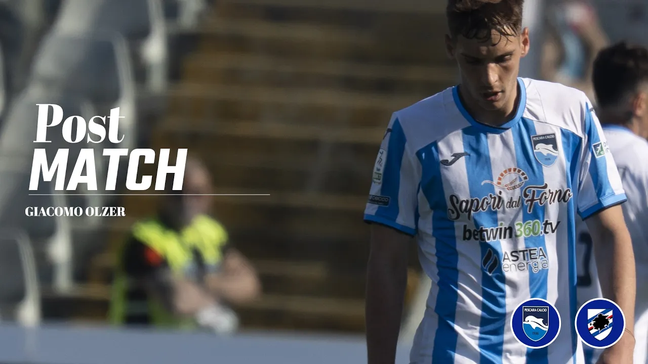 GIACOMO OLZER NEL POST PARTITA PESCARA - SAMPDORIA