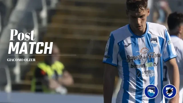 GIACOMO OLZER NEL POST PARTITA PESCARA - SAMPDORIA