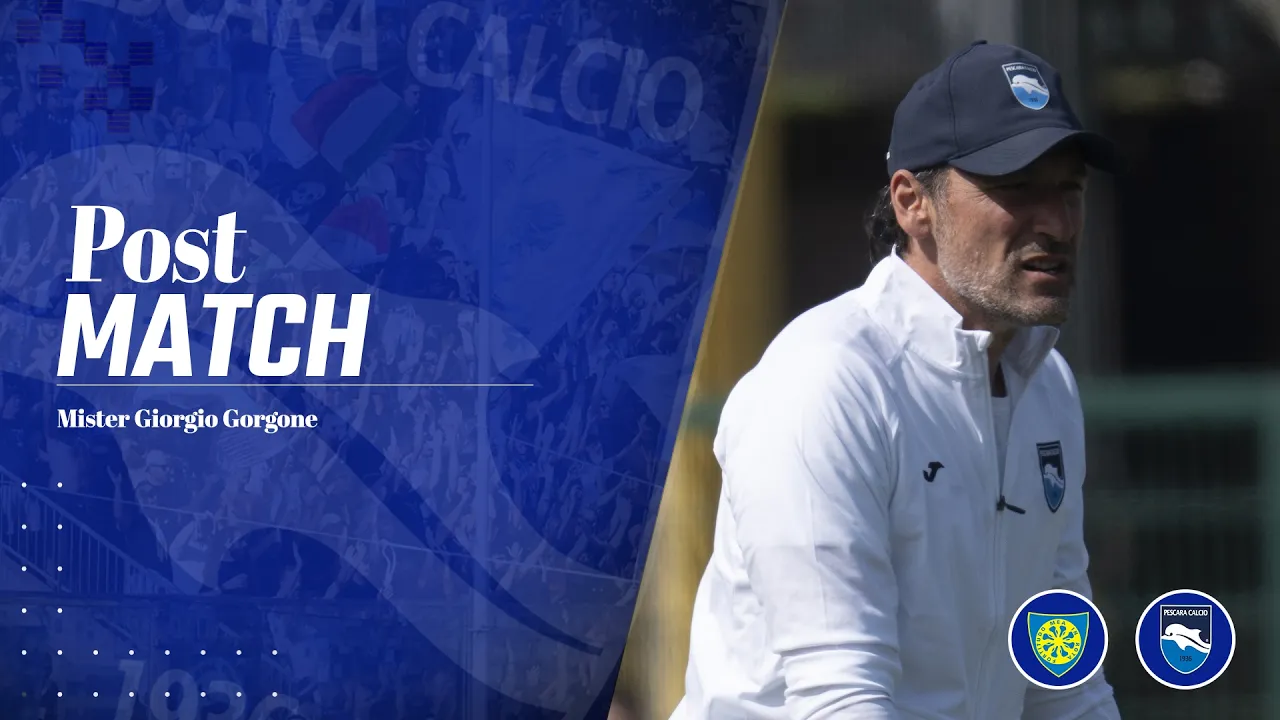 MISTER GIORGIO GORGONE NEL POST PARTITA CARRARESE - PESCARA