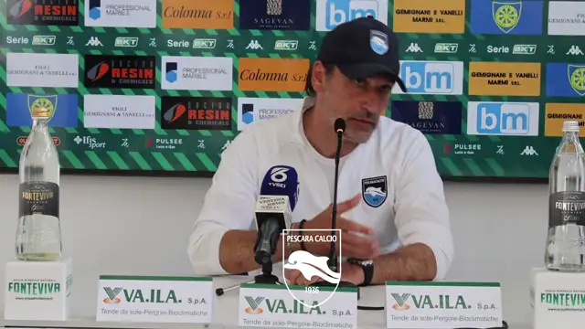 MISTER GIORGIO GORGONE NEL POST PARTITA CARRARESE - PESCARA
